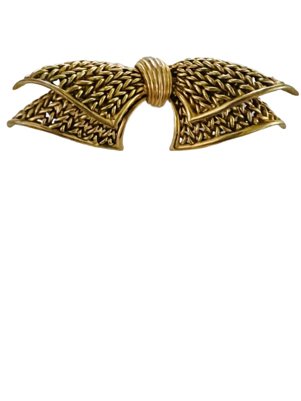 Boucher Bow/Ribbon Brooch in Gold-tone